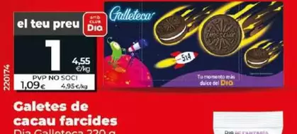 Oferta de Dia Galleteca - Galletas De Cacao Rellenas por 1€ en Dia