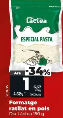 Oferta de Dia Lactea - Queso Rallado En Polvo por 1€ en Dia