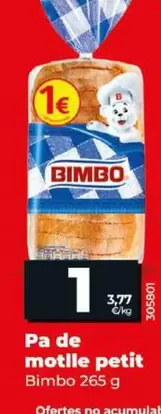 Oferta de Bimbo - Pan De Molde Pequeno por 1€ en Dia