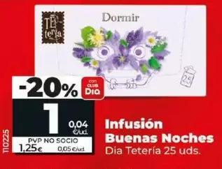 Oferta de Dia - Infusion Buenas Noches por 1€ en Dia