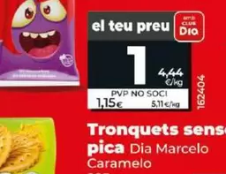 Oferta de Dia Marcelo Caramelo - Tronquitos Sin Pica por 1€ en Dia