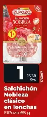 Oferta de Elpozo - Salchichon Nobleza Clasico En Lonchas por 1€ en Dia