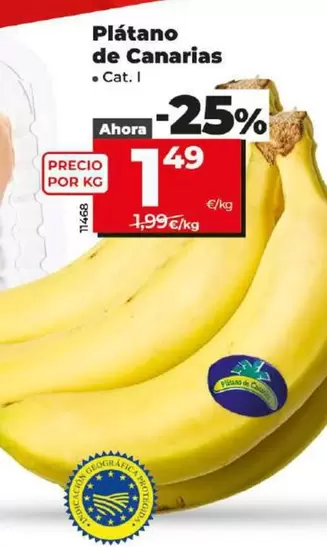 Oferta de Plátano de Canarias por 1,49€ en Dia