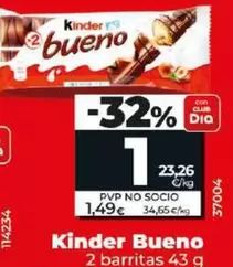 Oferta de Kinder - Bueno por 1€ en Dia