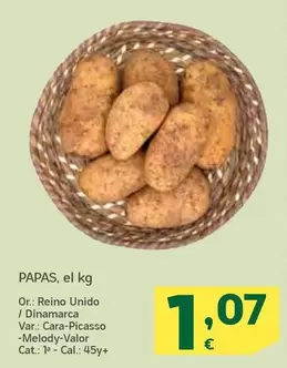 Oferta de Papas por 1,07€ en HiperDino