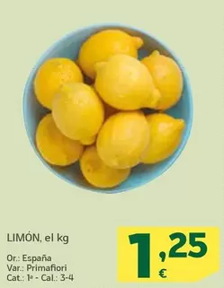 Oferta de España - Limón por 1,25€ en HiperDino