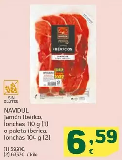 Oferta de Navidul - Jamon Iberico Lonchas por 6,59€ en HiperDino