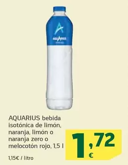 Oferta de Aquarius - Bebida Isotonica De Limon, Naranja, Limon O Naranja Zero O Melocoton Rojo por 1,72€ en HiperDino