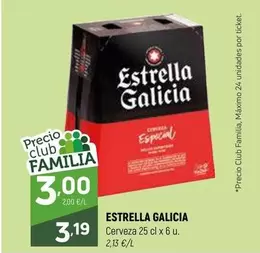 Oferta de Estrella Galicia - Cerveza por 3,19€ en Coviran