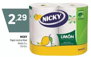 Oferta de Nicky - Paper Cocina Maxi Limon por 2,29€ en Coviran