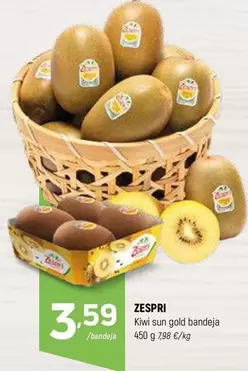 Oferta de Zespri - Kiwi Sun Gold Bandeja por 3,59€ en Coviran