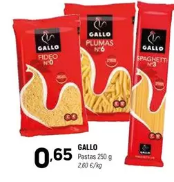 Oferta de Gallo - Pastas por 0,65€ en Coviran