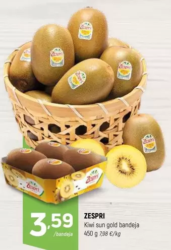 Oferta de Zespri - Kiwi Sun Gold Bandeja por 3,59€ en Coviran