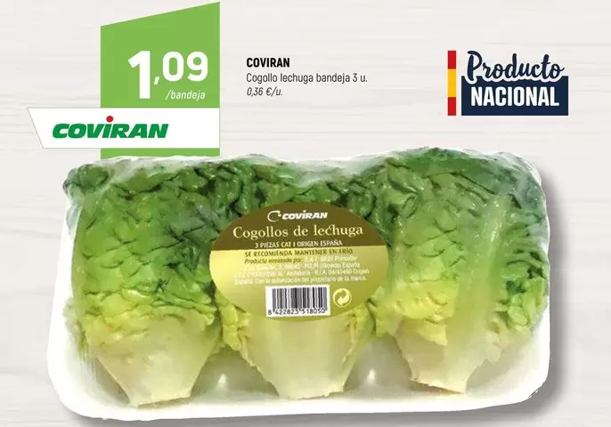 Oferta de Coviran - Cacao Lechuga Bandeja por 1,09€ en Coviran