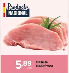 Oferta de Cinta De Lomo Fresca por 5,89€ en Coviran