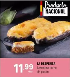 Oferta de La Despensa - Berenjena Carne Sin Gluten por 11,99€ en Coviran