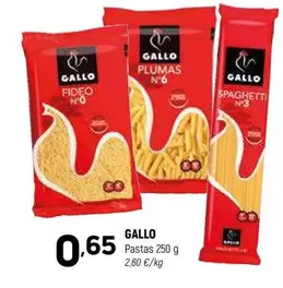 Oferta de Gallo - Pastas por 0,65€ en Coviran