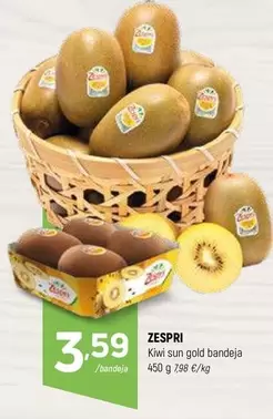 Oferta de Zespri - Kiwi Sun Gold Bandeja por 3,59€ en Coviran