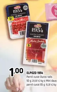 Oferta de Elpozo - Pernil Curat Duroc Talls por 1€ en Coviran