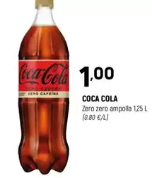 Oferta de Coca-Cola - Zero Zero Ampolla por 1€ en Coviran