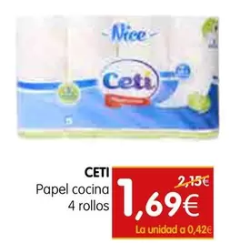 Oferta de Ceti - Papel Cocina por 1,69€ en Dicost