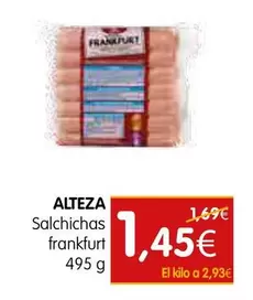 Oferta de Alteza - Salchichas Frankfurt por 1,45€ en Dicost