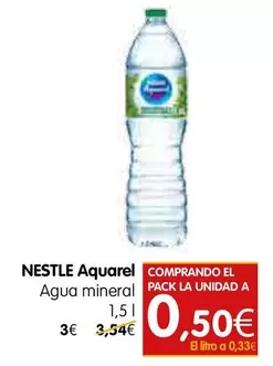 Oferta de Nestle Aquarel - Agua Mineral por 3€ en Dicost