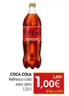 Oferta de Coca-Cola - Refresco Cola Zero Zero por 1€ en Dicost