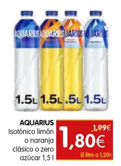 Oferta de Aquarius - Isotónico Limón O Naranja Clásico O Zero Azúcar por 1,8€ en Dicost