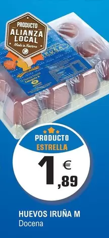 Oferta de Iruña - Huevos M por 1,89€ en E.Leclerc