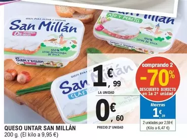 Oferta de San Millán - Queso Untar por 1,99€ en E.Leclerc