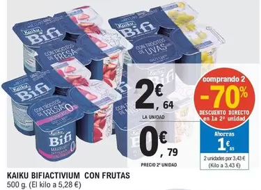 Oferta de Kaiku - Bifiactivium Con Frutas por 2,64€ en E.Leclerc