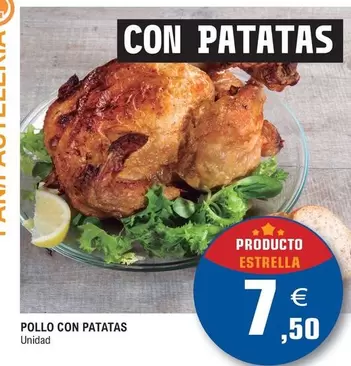 Oferta de Pollo Con Patatas por 7,5€ en E.Leclerc