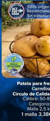 Oferta de Carrefour - Patata Para Freír Circulo De Calidad por 3,38€ en Carrefour