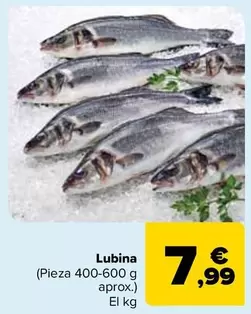 Oferta de Lubina por 7,99€ en Carrefour