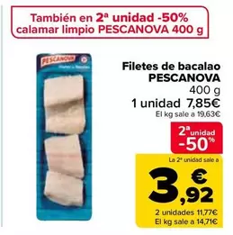 Oferta de Pescanova - Filetes De Bacalao por 7,85€ en Carrefour