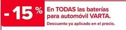 Oferta de Varta - En Todas Las Baterias Para Automovil en Carrefour