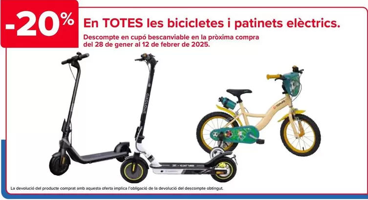 Oferta de En Todas Las Bicicletas Y Patinetes Eléctricos en Carrefour