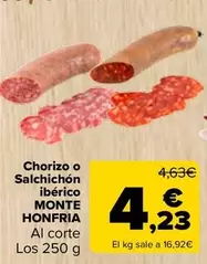 Oferta de Chorizo O Salchichon Iberico por 4,23€ en Carrefour