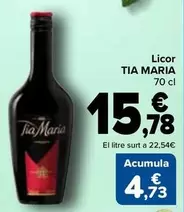 Oferta de Tia María - Licor por 15,78€ en Carrefour