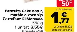 Oferta de Carrefour - Bizcochos Cake Natur, Marble O Choco Chip por 3,55€ en Carrefour