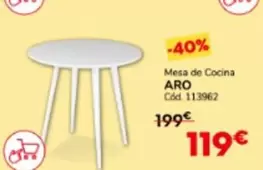 Oferta de Aro - Mesa De Cocina por 119€ en Conforama