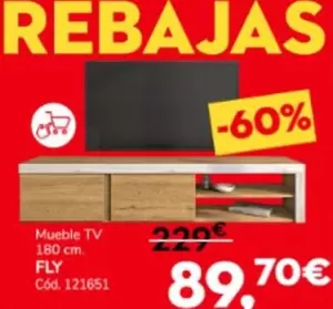 Oferta de Mueble Tv 180 Cm. por 89,7€ en Conforama