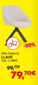 Oferta de Silla Giratoria Llave por 79,7€ en Conforama