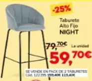 Oferta de Taburete Alto Fijo por 59,7€ en Conforama