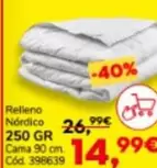 Oferta de Relleno Nordico por 14,99€ en Conforama