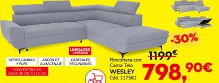 Oferta de Rínconera Con Cama Tela por 798,9€ en Conforama