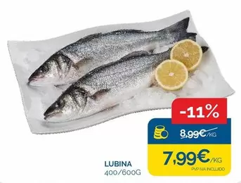 Oferta de Lubina por 7,99€ en Supermercados La Despensa