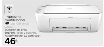 Oferta de HP - Impresora Multifunción Deskjet 2810E 588Q0B  por 46€ en Tien 21