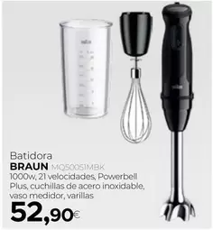 Oferta de Braun - Batidora MQ50051MBK  por 52,9€ en Tien 21